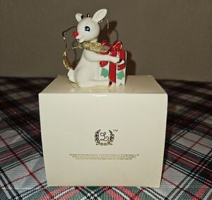 Lenox Ivory Porcelain Rudolph Christmas Gift Figurine Ornament